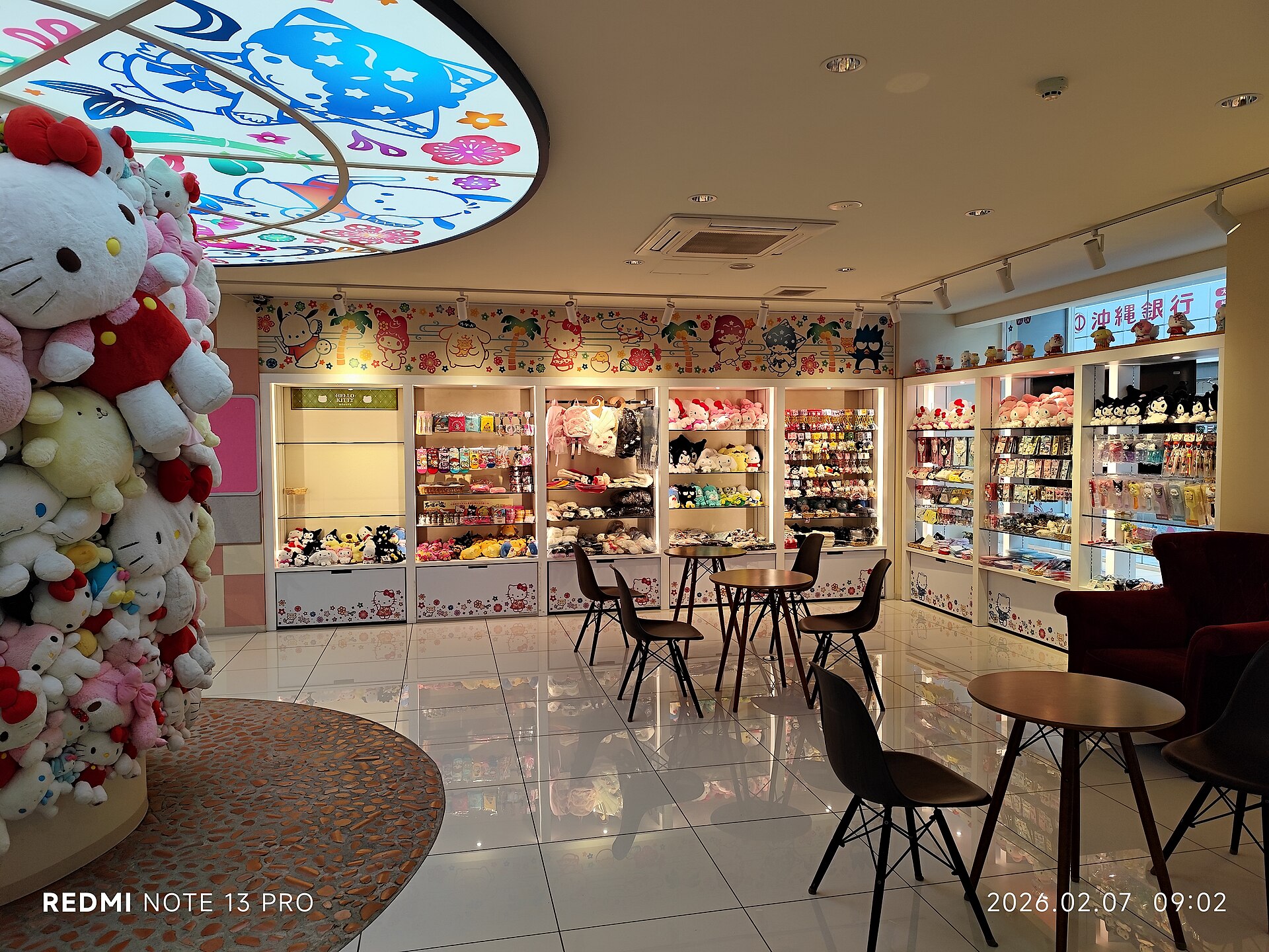 A shop featuring Sanrio characters at a hotel in Okinawa, Japan