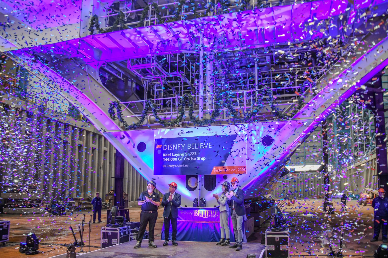 The Disney Believe keel laying ceremony