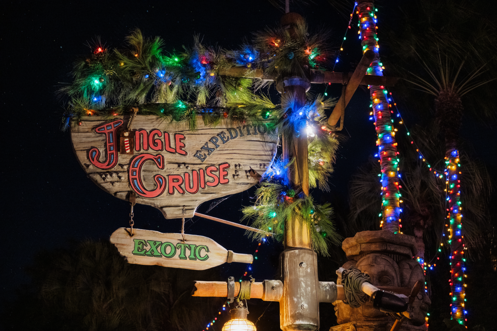The Jingle Cruise at Magic Kingdom, from the 2025 holiday season