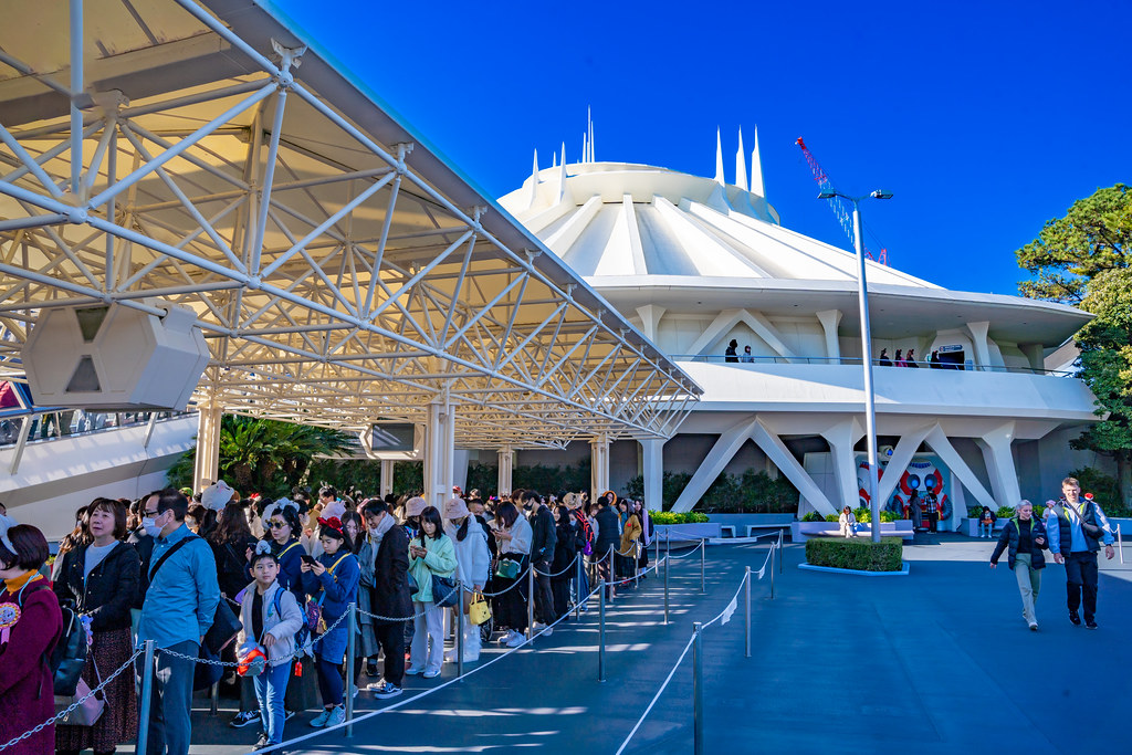 Space Mountain at Tokyo Disneyland before it was demolished