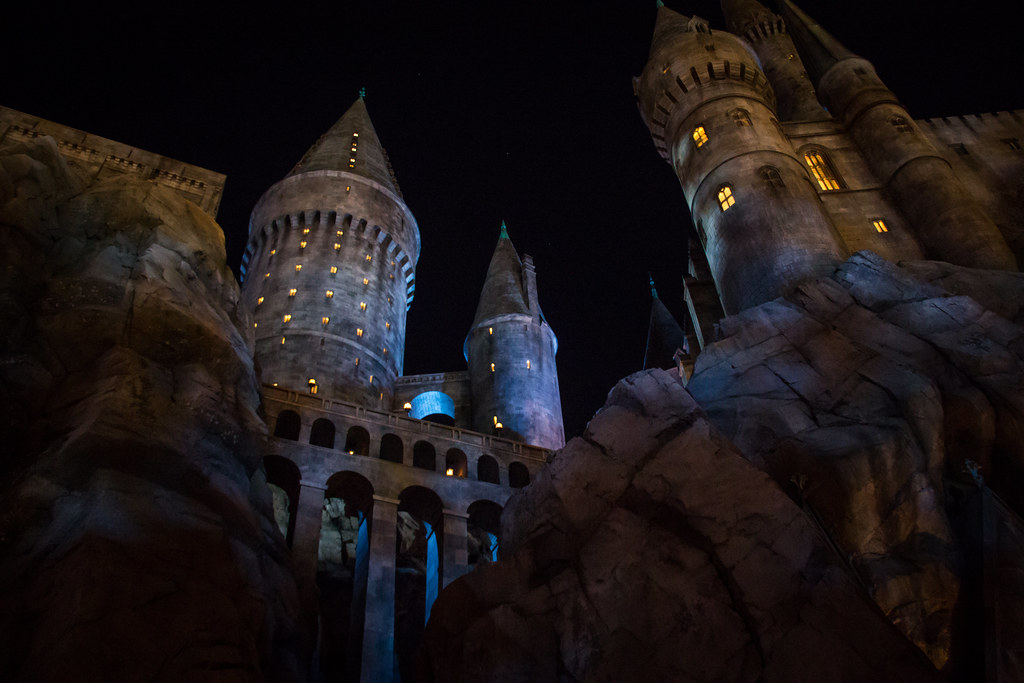 Hogwarts Castle at night