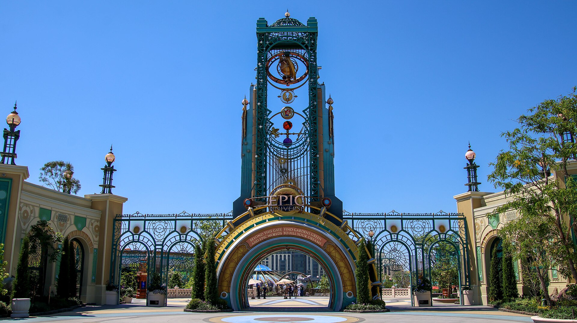 Chronos Tower in Celestial Park at Epic Universe