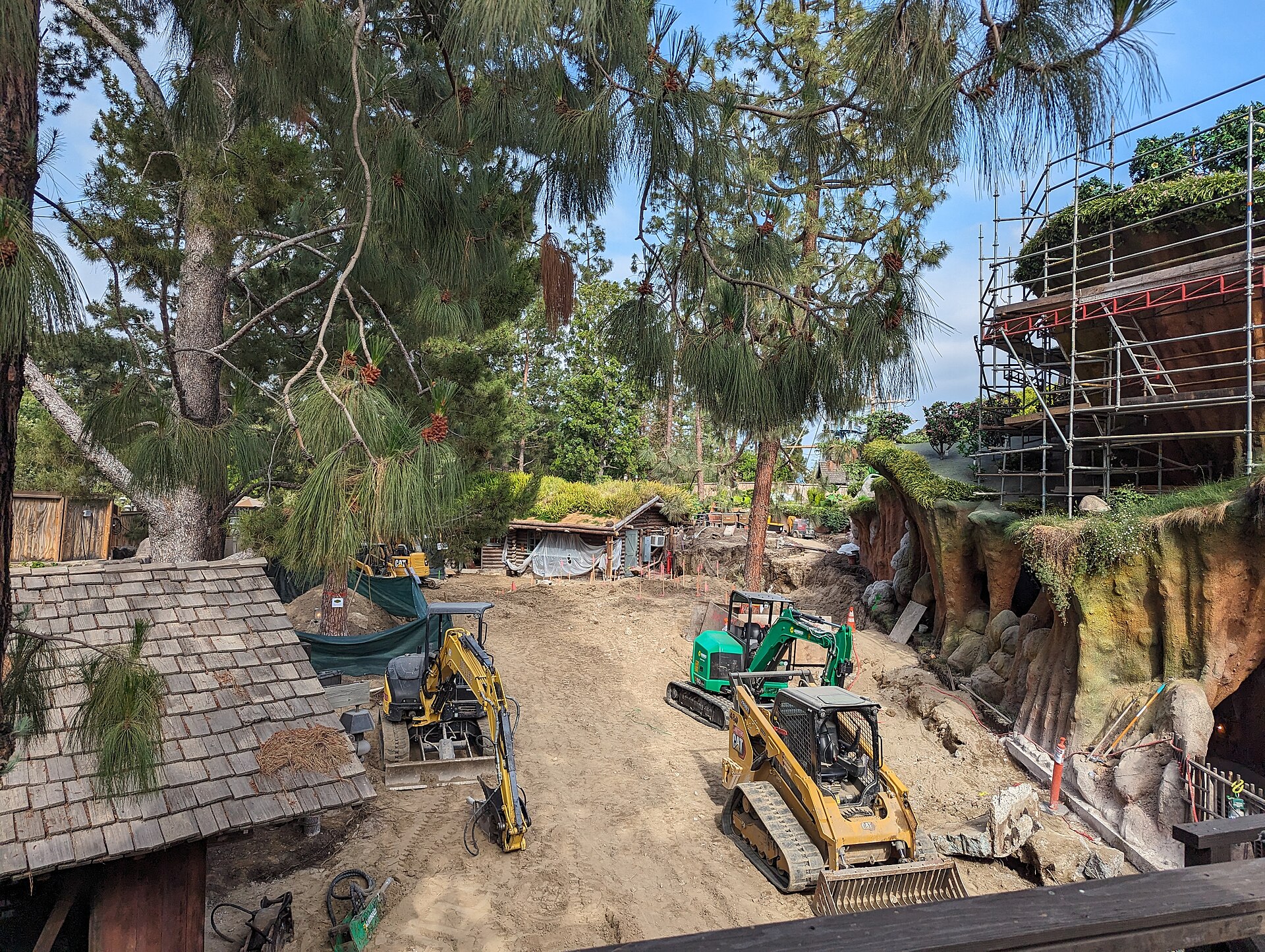 Tiana's Bayou Adventure under construction in May 2024