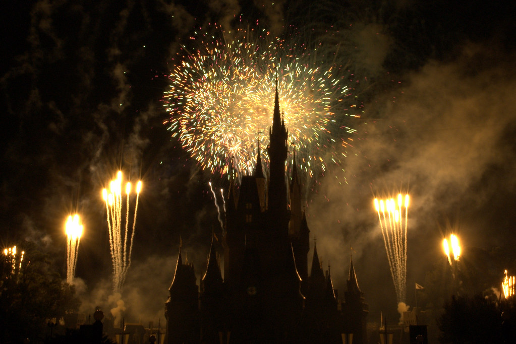 Fireworks over Cinderella Castle at Magic Kingdom