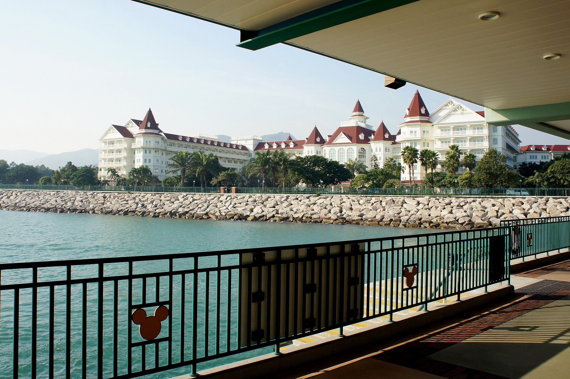 The hotel seen from the Disney Resort Pier.