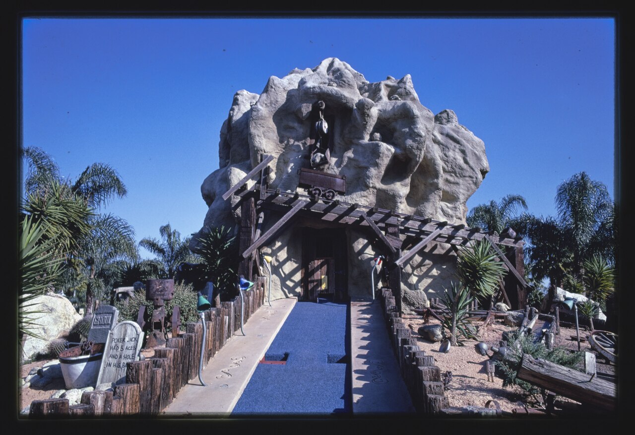 The gold mine on one of Castle Park’s original mini golf courses, in an archival photo.